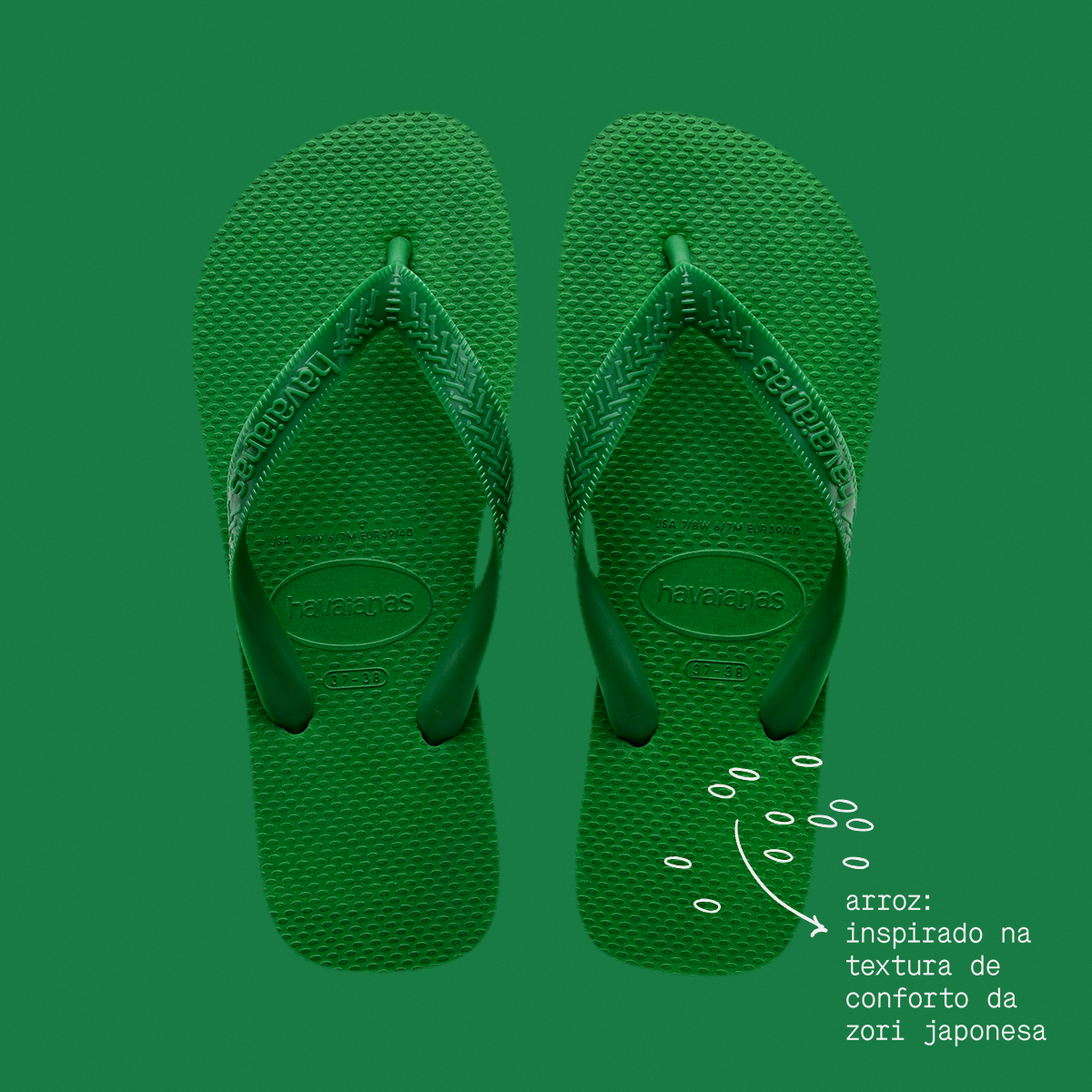 Chinelo Havaianas Top Verde Pátria 27/28